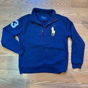 Polo Ralph Lauren Blue Quarter-Zip Sweatshirt